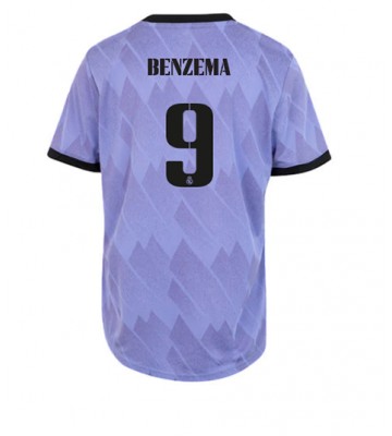 Real Madrid Karim Benzema #9 Bortedrakt Kvinner 2022-23 Kortermet